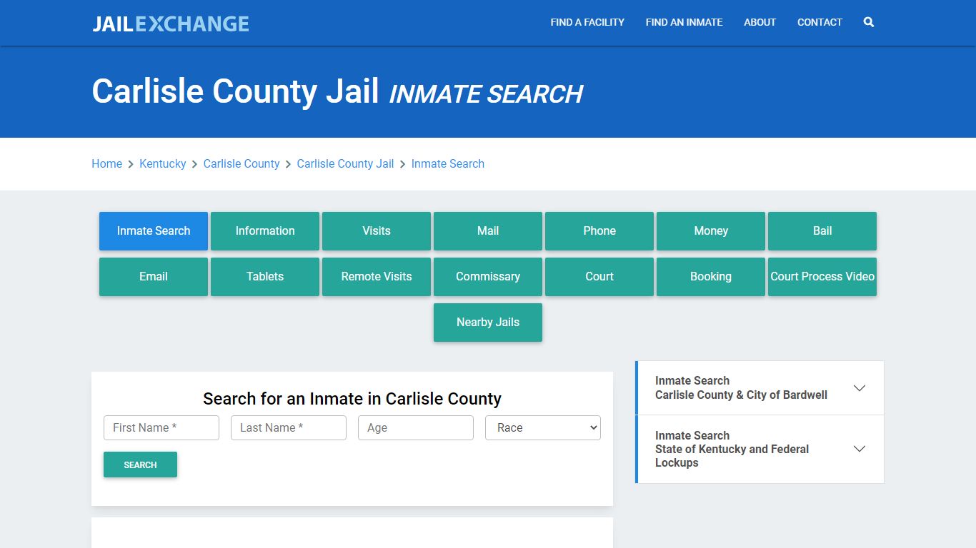 Carlisle County Jail, KY Inmate Search: Roster & Mugshots